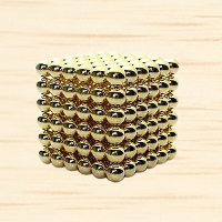 216Pcs 3mm Golden Diy Neocube Magic Beads Magnetic Balls Puzzle
