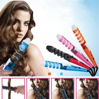 220 Voltage Spiral Curl Ceramic Curling Iron Dual Hair Curler