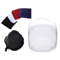 24 Inch 60x60cm Photo Studio Light Tent Cube Soft Box 4 Color Backdrops Shooting Set