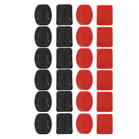 24 Pcs Helmet Accessories Flat Curved Adhesive Pad Mount For Gopro Hero 3 3+ 4 5