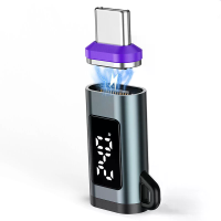 240W magnetische USB C adapter met digitaal display USB4.0 80Gbps gegevensoverdracht 16K@60Hz PD snelladen compatibel me