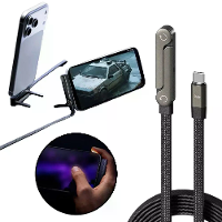 240W Type C naar Type C Opvouwbare Steun Kabela Snel Opladen Gegevensoverdracht Koper Kern Lijn 1,5M Lang voor iPhone 17