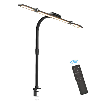 24W LED Opvouwbare Bureau Lamp Instelbare Helderheid & Kleurtemperatuur Met Flexibele Gooseneck 360° Draaibare Klem voor