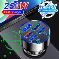 250W PD Autolader QC3.0 Snel Opladen met Digitaal Display Plug Autolader Socket Flash Charge Digitaal Display Autolader