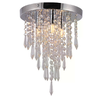 250X265MM Kristallen Kroonluchters Kristallen Plafondlamp Voor Slaapkamer Gang Woonkamer Keuken Chroom Afwerking Zonder