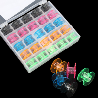 25Pcs Empty Colorful Plastic Sewing Machine Bobbins Spools Brother Babylock Singer