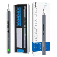 28 Delige Oplaadbare Elektrische Schroevendraaierset Mini Precisiegereedschap Hoge Koppelmagneetmotor LED verlichting Al
