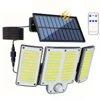 280LED Split Design Bewegingssensor Solar LED Bouwlamp Met Afstandsbediening 3 Modi IP65 Waterdicht Buiten Veiligheids T
