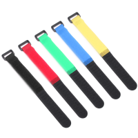 2Cm X 20cm Multicolor Reusable Nylon Hook Loop Cable Cord Ties Tidy Straps