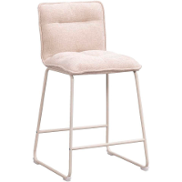 Leen Bakker   Barkruk Stella   Stof/Staal   Beige   46x55x95 Cm
