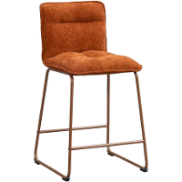 Leen Bakker   Barkruk Stella   Terracotta   Stof/Staal   Bruin#Rood   46x55x95 Cm