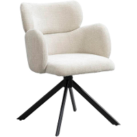 Leen Bakker   Eetkamerstoel Coco   Stof   Beige   63x61x87 Cm