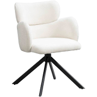 Leen Bakker   Eetkamerstoel Coco   Stof   Crème   63x61x87 Cm