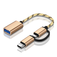 2In1 OTG adapter USB3.0 Naar Type C/Micro USB adapterconverter voor muis toetsenbord gamepad