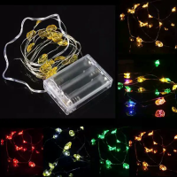 2M 18 LED batterij aangedreven Santa Claus String Feeënlicht voor Kerstfeest Bruiloftsdecoratie Kerstversiering Kerstver