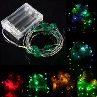 2M 18 LED Batterij Gevoede Kerst Vierbladige Klavertjes Lichtslinger Feest Bruiloft Kerst Decoratie