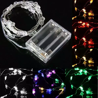 2M 20 LED Konijn Hoofd Batterij Aangedreven Xmas String Fairy Lights Party Bruiloft Kerst Decoratie
