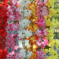 2M Artificial Silk Azalea Flowers Vine Plants Garland Wedding Home Decor