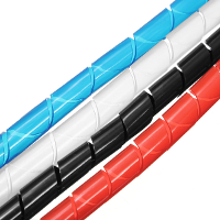 2M Spiral Wire Wrap Tube Manage Cord for PC Computer Home Cable 4 50MM