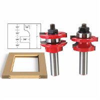 2Pcs 1/2 Inch Shank Finger Joint Router Bit For Woodworking
