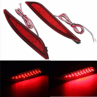 2Pcs 25leds Red Rear Tail Lamp Led Bumper Brake Stop Running Light For Hyundai Sonata 8th 11 14