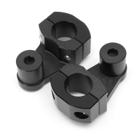 2Pcs 28mm Aluminum Motorcycle Handlebar Fat Bar Mount Riser Clamps Universal