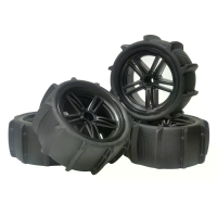 2PCS/4PCS Zandstrand Banden Wielen 12mm Zeskant voor 1/10 1/12 9125 X03 F22A RC Auto Voertuigen Model Onderdelen
