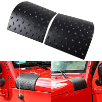 2Pcs Black Modification Abs Cowl Cover For Jeep Wrangler Jk 07 16
