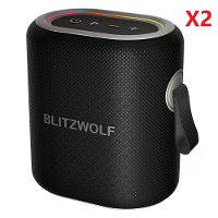 2PCS BlitzWolf® BW WA8 Draagbare bluetooth Speaker Draadloze Speaker 57mm Grote Driver Ondersteunt TWS Stereo Koppeling