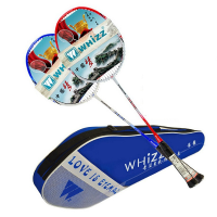 2Pcs Lining Carbon Fiber Badminton Rackets High End Racquet With Bag