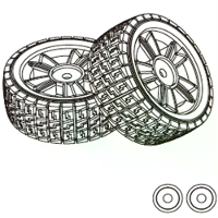 2PCS MJX 14301 1/14 RC Auto Originele Onderdelen 1415A1 14301 Rubberbanden 1415A2 14302 Rubberbanden 1415B1 14301 TPR ba