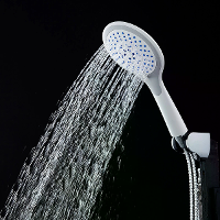 2Pcs/Set Regendouchekop met handdouche Silicagel Uitgang Geperst Doucheset