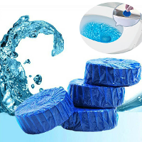 2Pcs Toilet Automatic Detergent Blue Bubble Closestool Cleaner
