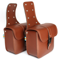 2Pcs Universal Motorcycle Motorbike Saddlebags Cruiser Side Storage Tool Pouches