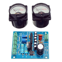 2Pcs VU Meter Warm Back Light Recording + Audio Level Amp With Driver Board