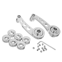 2Pcs Window Crank Silver Chrome Aluminum Handle For Pickup Car Door Winder