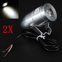 2Pcs X 12v Bullet Motorcycle Chrome Led Headlight