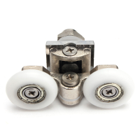 2Pcs Zinc Alloy Dual Top Door Rollers Runners For Glass Sliding Shower Doors