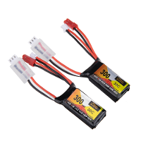 2Pcs ZOP Power 7.4V 300mAh 30C 2S LiPo Batterij PH2.0 Plug voor RC Drone