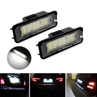 2STK 12V LED Nummerplaatlichten Witte Licht 1K8943021 3D0943021A 3C5943021 1J6943021B voor Volkswagen Golf 4/5