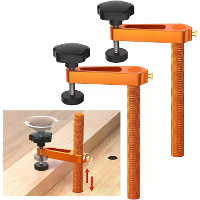 2STK Verstelbare MFT Bank Hond Klemmen 3/4 Inch 19mm Hond Gat Klem CNC Aluminium Legering Houtbewerking Holdfast Gereeds
