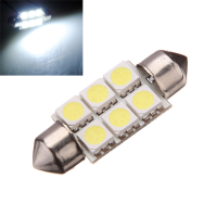 2X 36mm 6 Smd 5050 C5w Car Led Festoon Dome Light Bulbs White