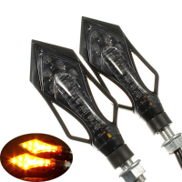 2X 9 Led Motorcycle Motorbike Turn Signal Indicators Lights Amber