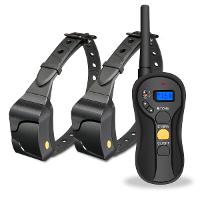 2X Focuspet LCD elektrische afstandsbediening hond schok blafhalsband trainer training IPX7