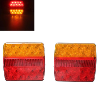 2X Led Truck Trailer Rear Tail Light Indicator Stop Lamp E Marked 12v
