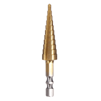 3 13Mm Step Drill Hss Straight Flute Pagoda Drill Hexagon Shank