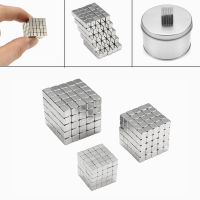 3/4/5Mm 125pcs Magnetic Cube Tin Box Magnet Balls Magic Square 3d Puzzle Toy Gift Decor