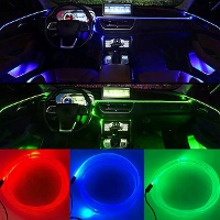 3/5M Auto Interieur Verlichting 7 Kleur Veranderende Auto Atmosfeer Flexibele LED Strip USB Voeding voor de meeste Auto'