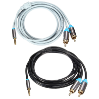 3.5Mm Jack Plug Male To 2 Rca Stereo Aux Audio Cable Line 2m