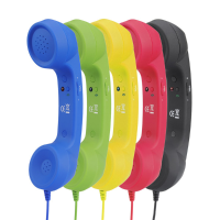 3.5Mm Retro Telephone Handset Anti Radiation Phone Receiver With Microphone For Iphone Mobile Phone
